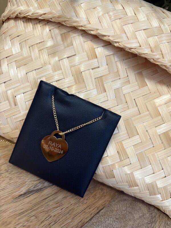 Custom engraved heart pendant