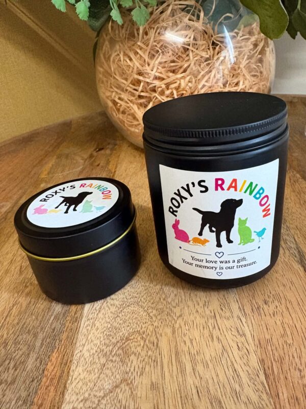 Large rainbow candle